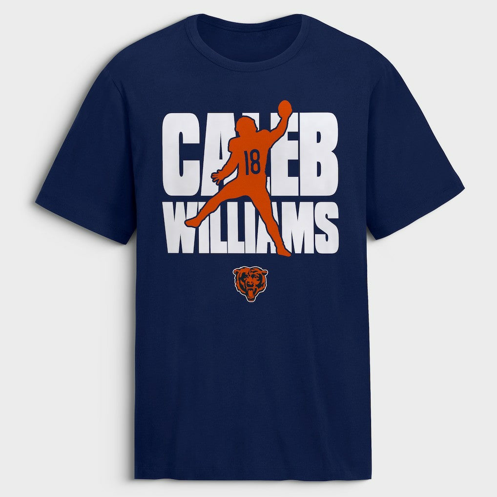 Chicago Bears Caleb Williams  Silo T-Shirt | NFL Discount