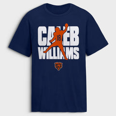 Chicago Bears Caleb Williams  Silo T-Shirt | NFL Discount
