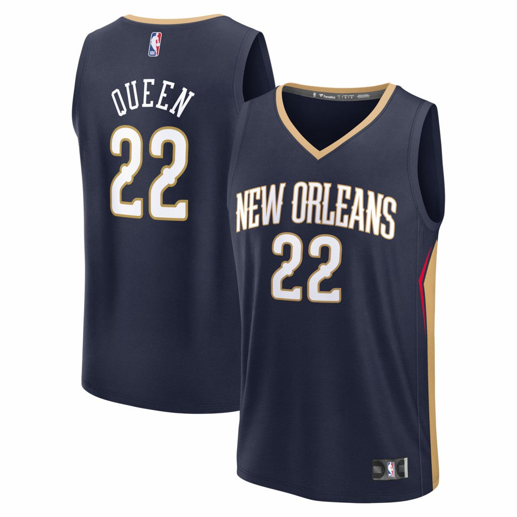 Navy Derik Queen New Orleans Pelicans Fast Break Replica Jersey | NBA
