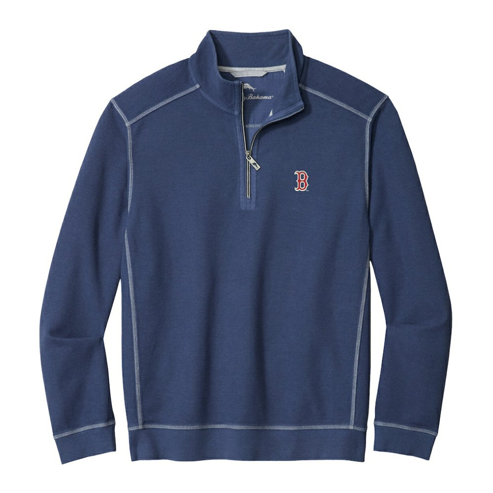 Boston Red Sox Tommy Bahama Montego Bay Half-Zip Sweatshirt - MLB Sweatshirts