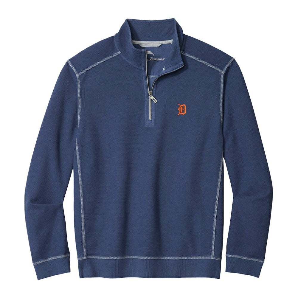 Detroit Tigers Tommy Bahama Montego Bay Half-Zip Sweatshirt - MLB Sweatshirts