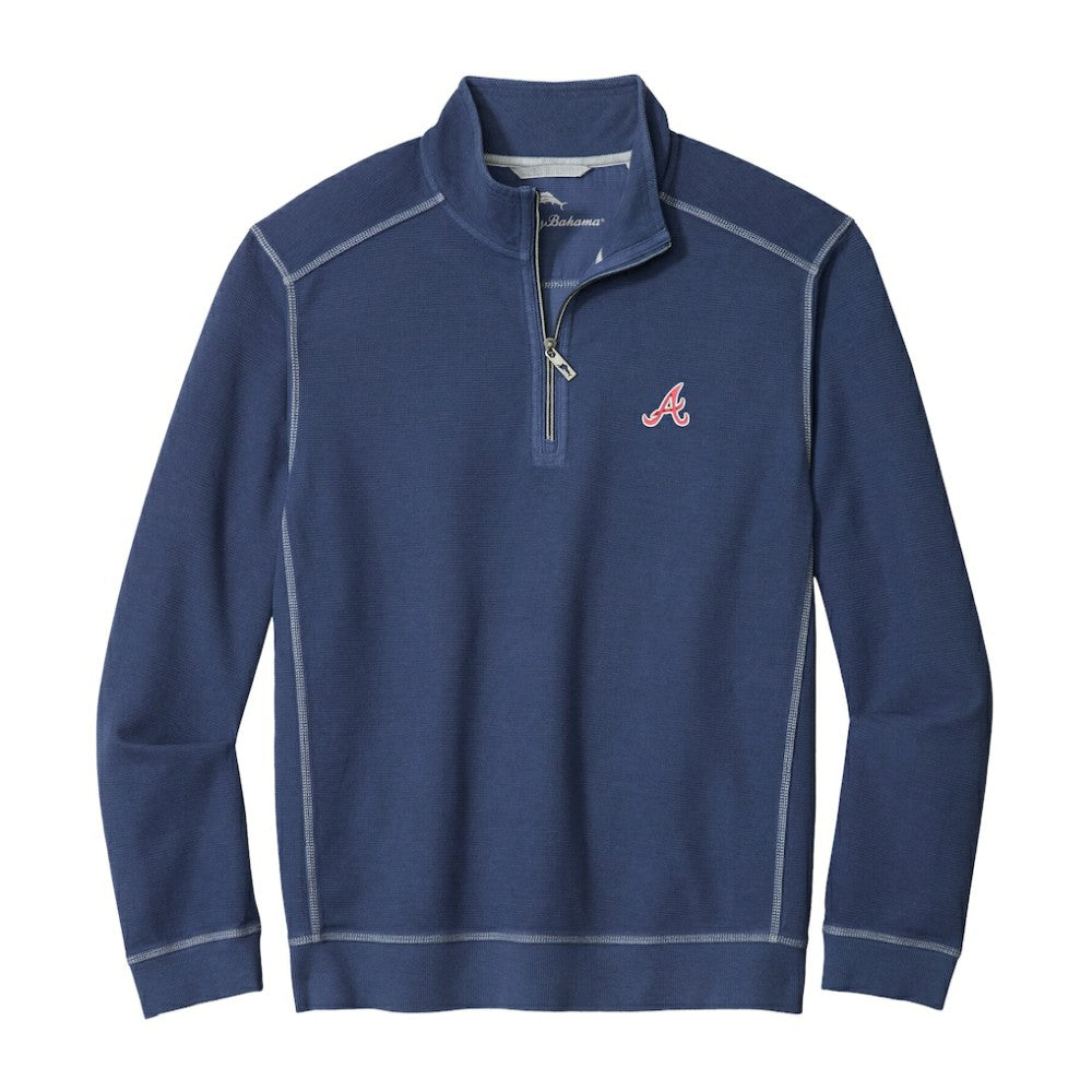 Atlanta Braves Tommy Bahama Montego Bay Half-Zip Sweatshirt - MLB Sweatshirts