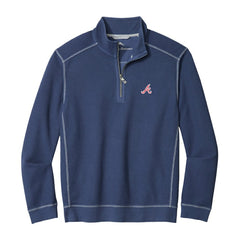 Atlanta Braves Tommy Bahama Montego Bay Half-Zip Sweatshirt - MLB Sweatshirts