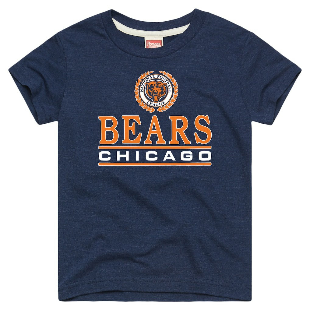 Chicago Bears Homage Youth Crest Tri-Blend T-Shirt | NFL On sale