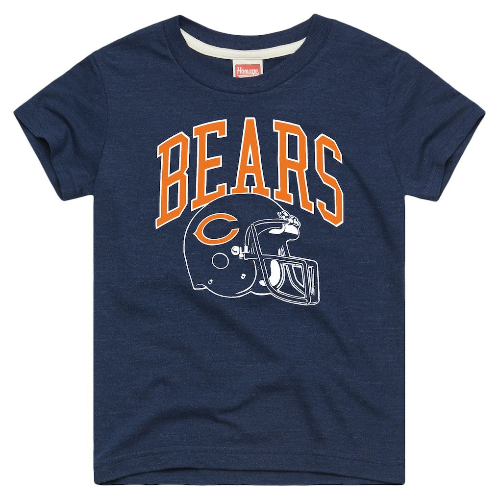 Chicago Bears Homage Youth Helmet Retro Tri-Blend T-Shirt | NFL New