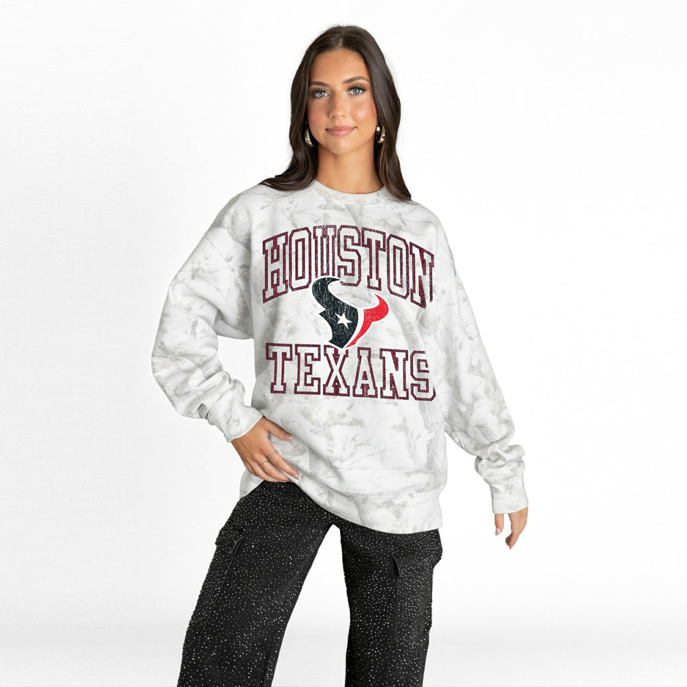 Houston Texans Gameday Couture Women's Whiteout Oversized Premium Fleece Sweatshirt | NFL Sale