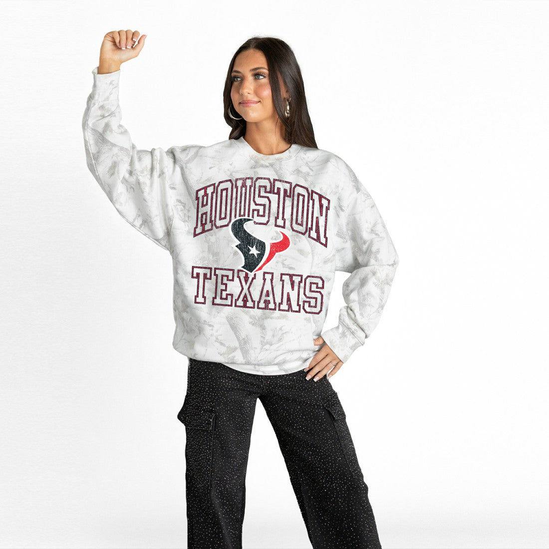 Houston Texans Gameday Couture Women's Whiteout Oversized Premium Fleece Sweatshirt | NFL Sale