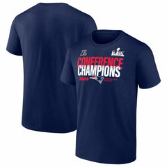 New England Patriots 2025 AFC Champions Big & Tall Right Side Draw T-Shirt | NFL Discount