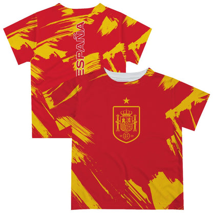 Spain National Team Vive La Fete Toddler Paint Brush T-Shirt for sale - Red