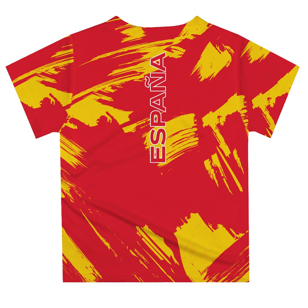 Spain National Team Vive La Fete Toddler Paint Brush T-Shirt for sale - Red