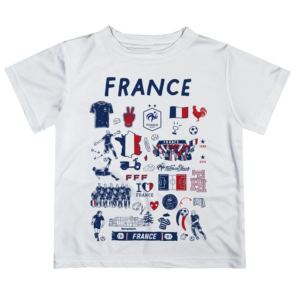 France National Team Vive La Fete Infant Impressions Artwork T-Shirt for sale - White