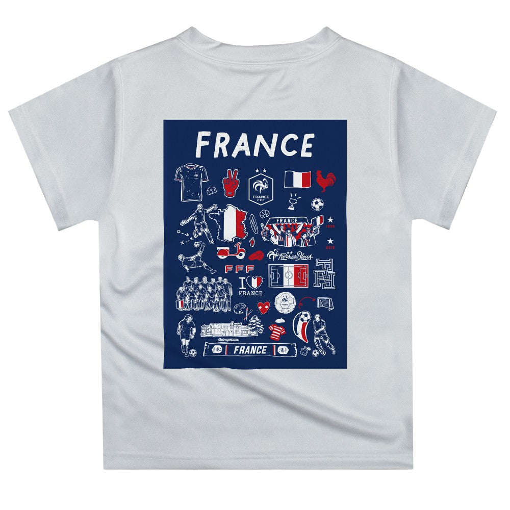 France National Team Vive La Fete Toddler Impressions Artwork T-Shirt for sale - White
