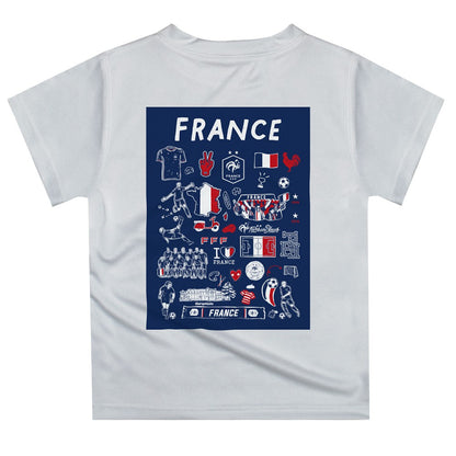 France National Team Vive La Fete Youth Impressions Artwork T-Shirt for sale - White