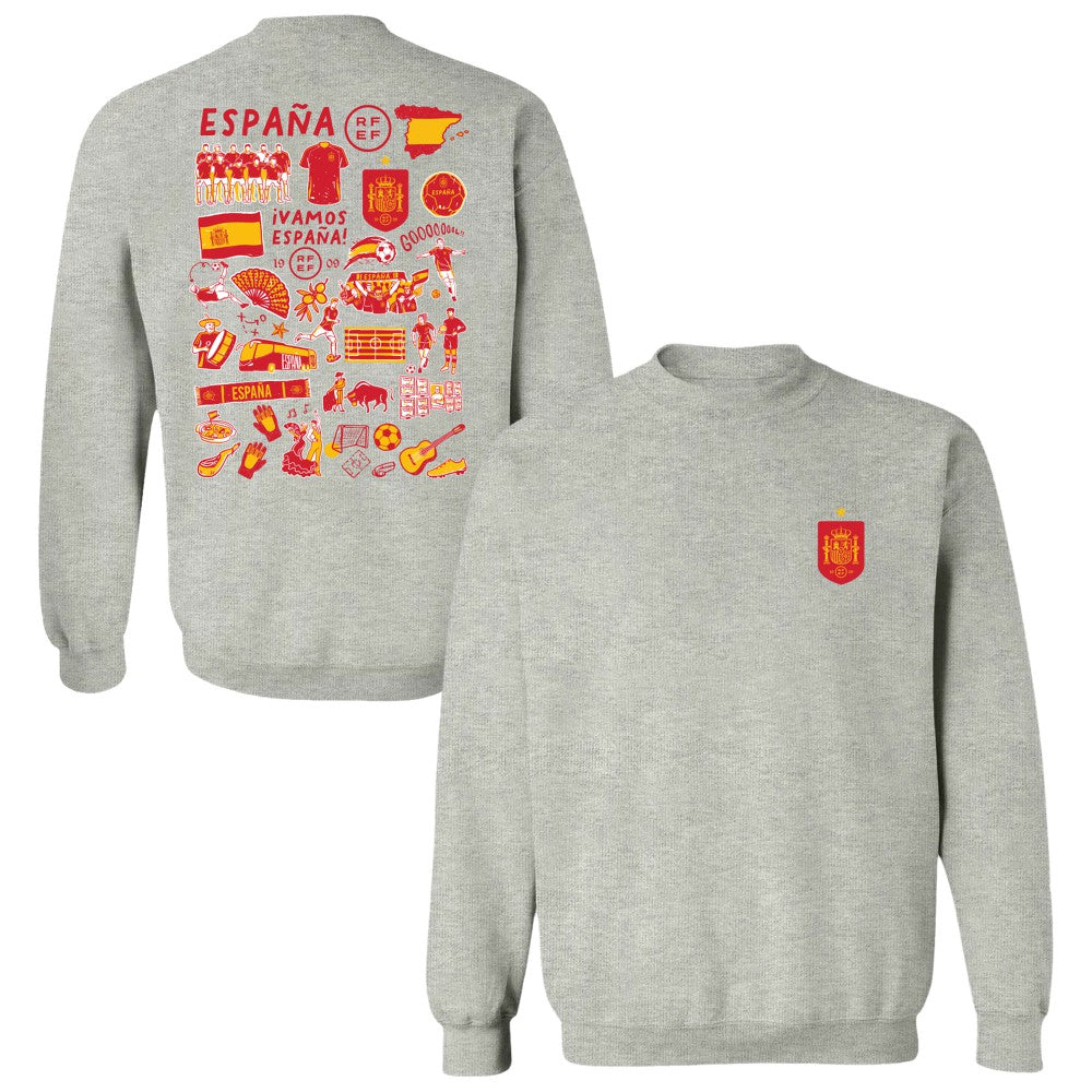 Spain National Team Vive La Fete Women's Impressions Artwork Sweatshirt