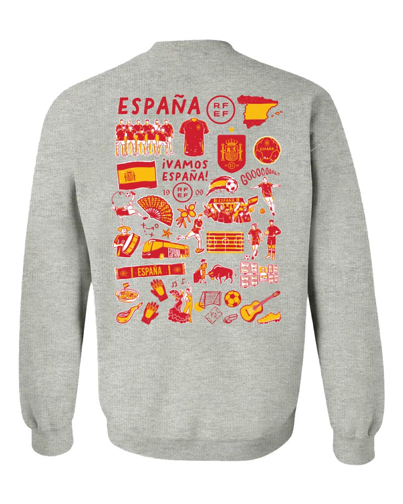 Spain National Team Vive La Fete Women's Impressions Artwork Sweatshirt