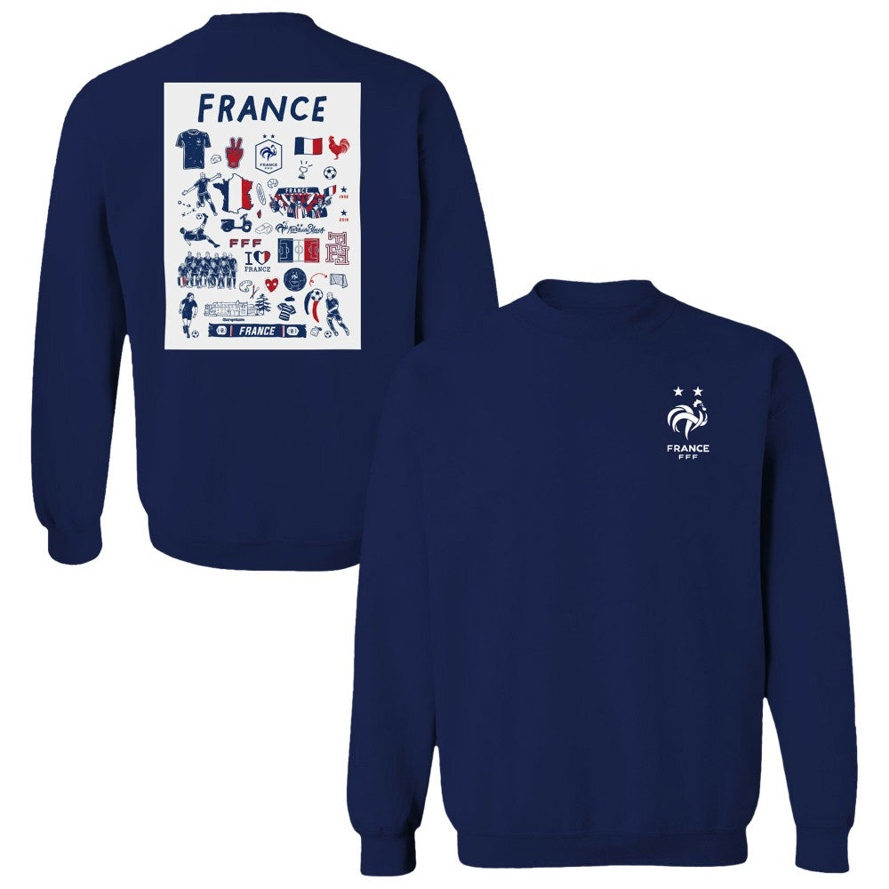 France National Team Vive La Fete Women's Impressions Artwork Sweatshirt