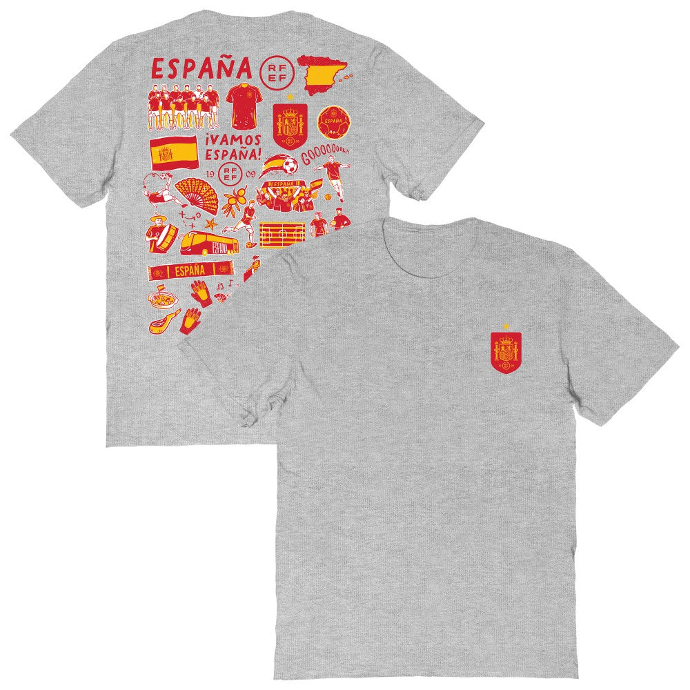 Spain National Team Vive La Fete Women's Impressions Artwork Fitted T-Shirt