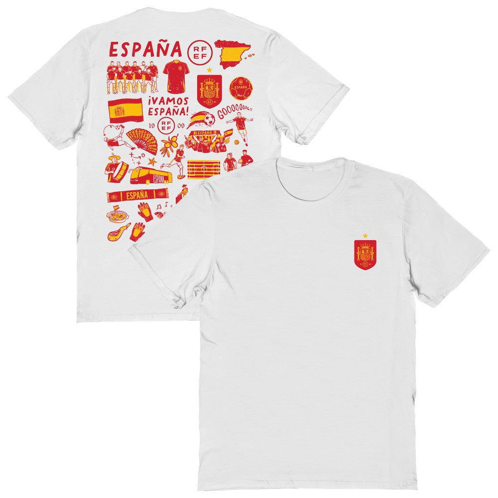 Spain National Team Vive La Fete Women's Impressions Artwork Fitted T-Shirt