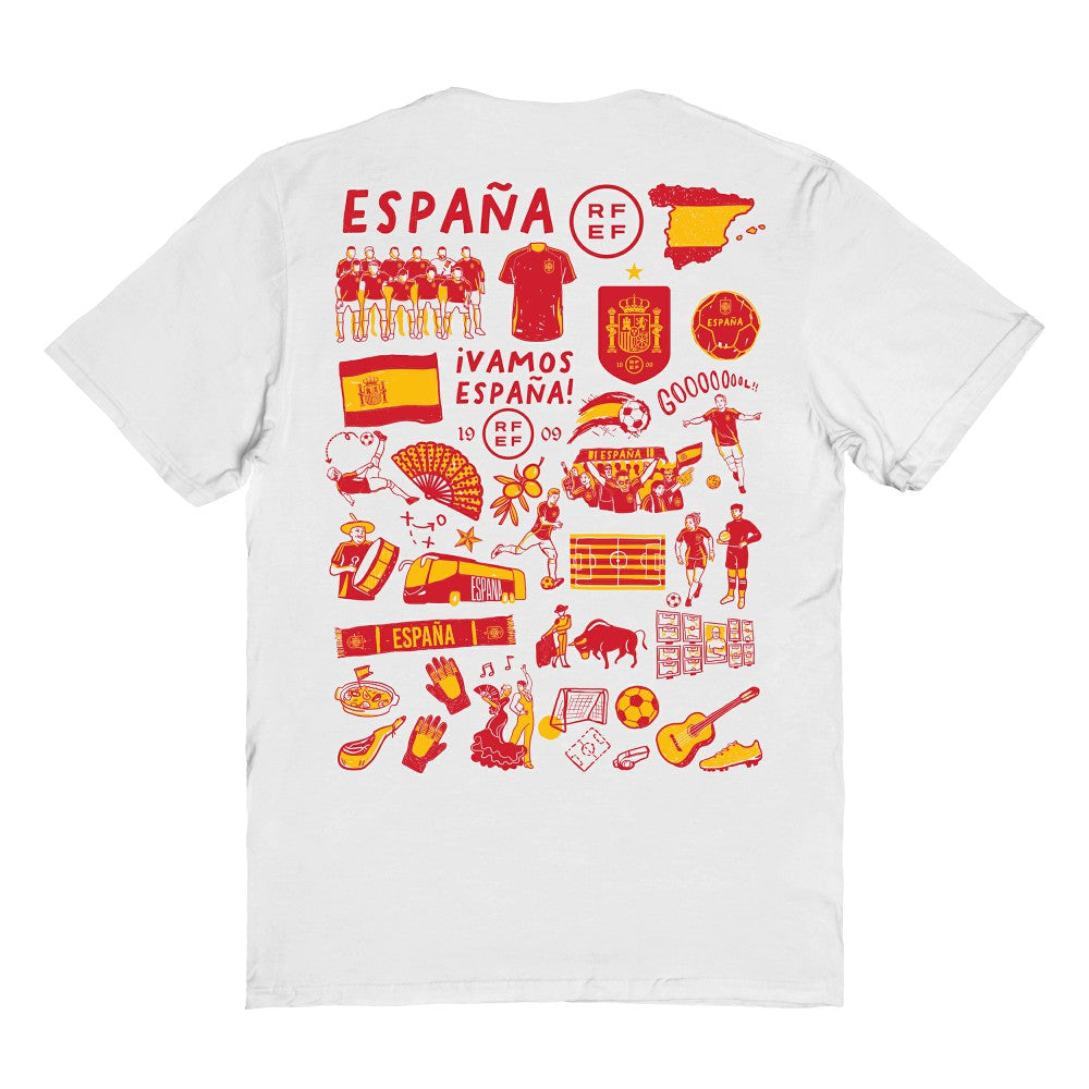 Spain National Team Vive La Fete Women's Impressions Artwork Fitted T-Shirt