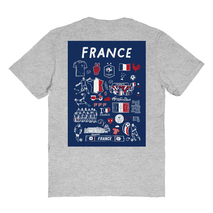France National Team Vive La Fete Women's Impressions Artwork Fitted T-Shirt for sale - Gray