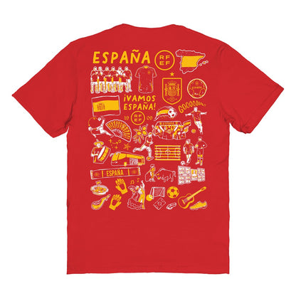 Spain National Team Vive La Fete Women's Impressions Artwork Fitted T-Shirt for sale - Red