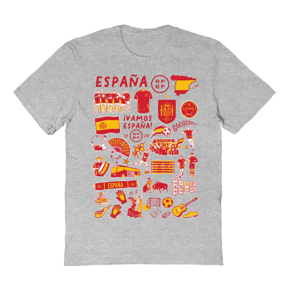 Spain National Team Vive La Fete Women's Impressions Artwork Fitted T-Shirt