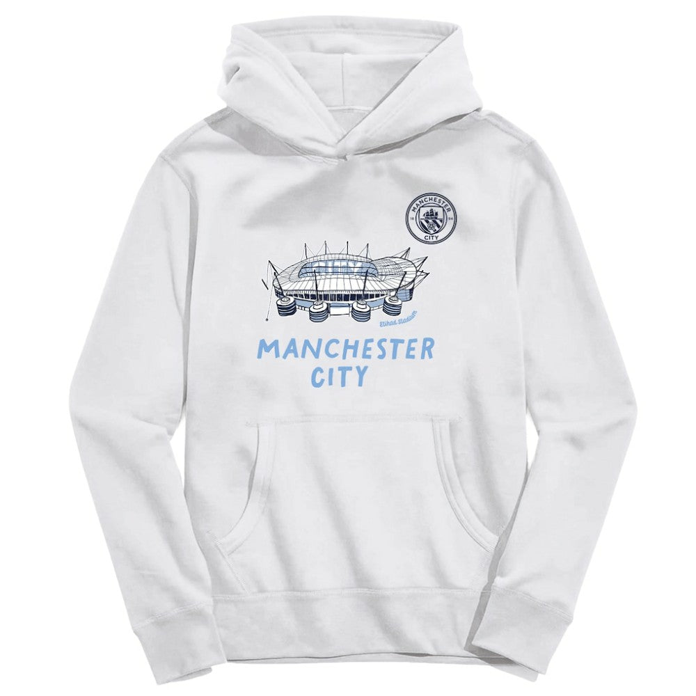 Manchester City Vive La Fete Youth Stadium Style Hoodie Discount - White