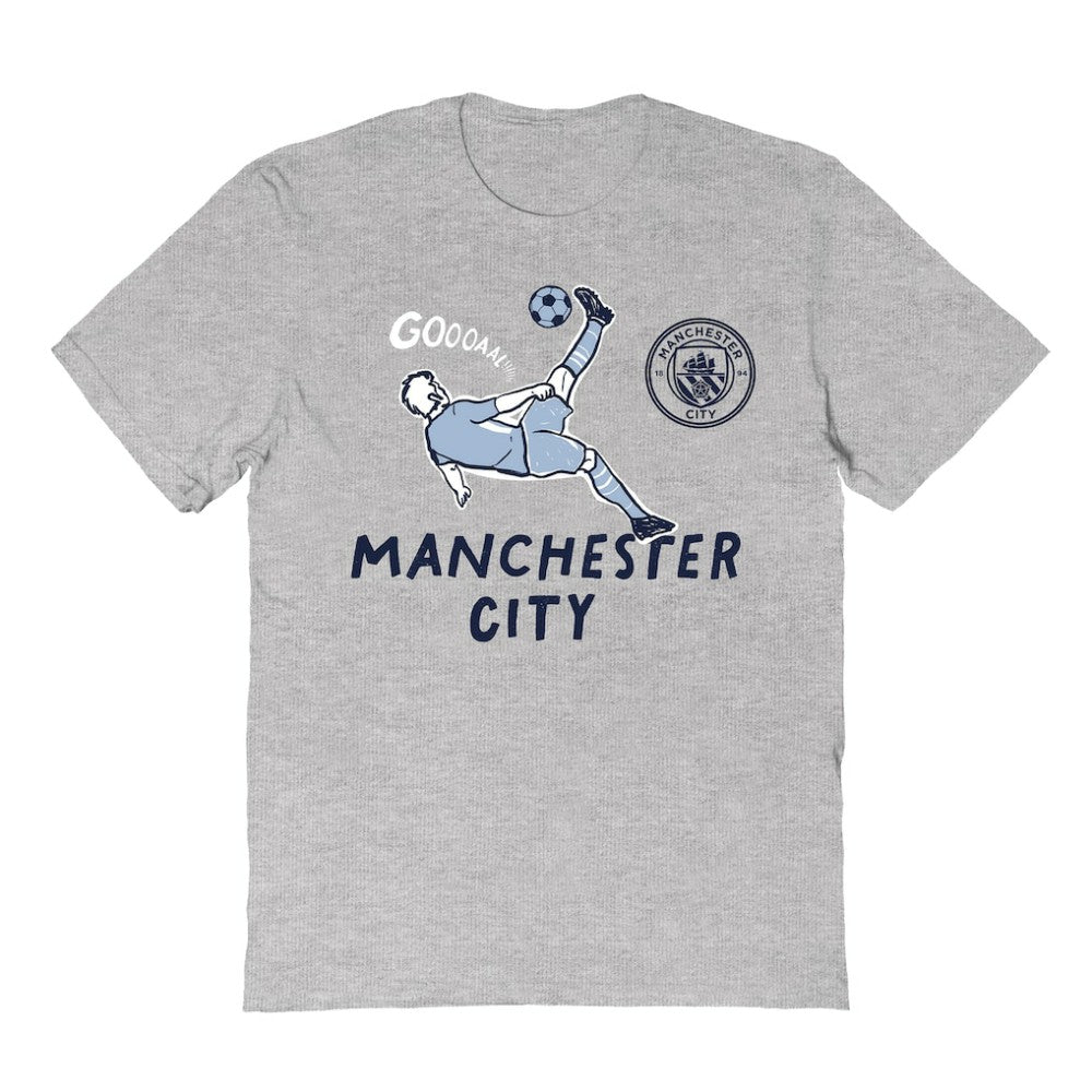 Manchester City Vive La Fete Youth Chilena Style T-Shirt Discount - Gray