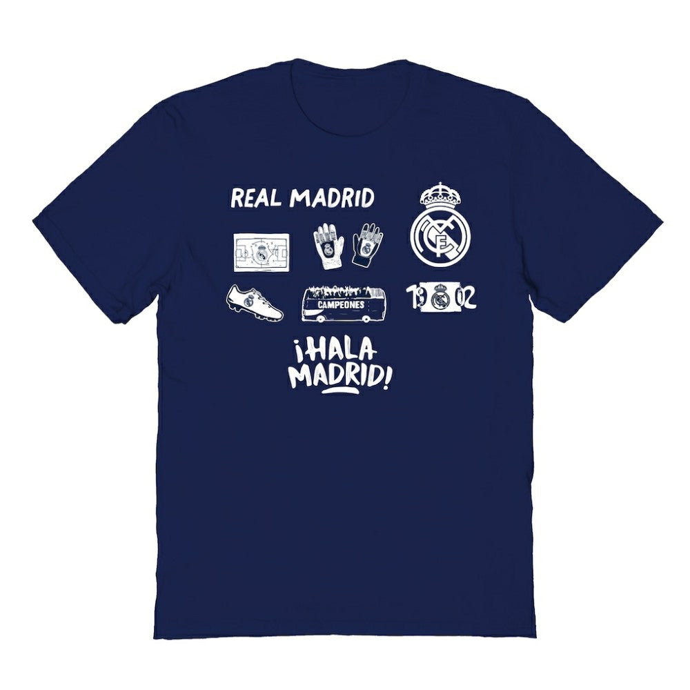 Real Madrid Vive La Fete Toddler Impressions Icons T-Shirt Discount - Navy