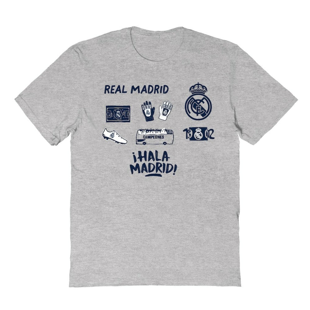 Real Madrid Vive La Fete Toddler Impressions Icons T-Shirt Discount - Gray