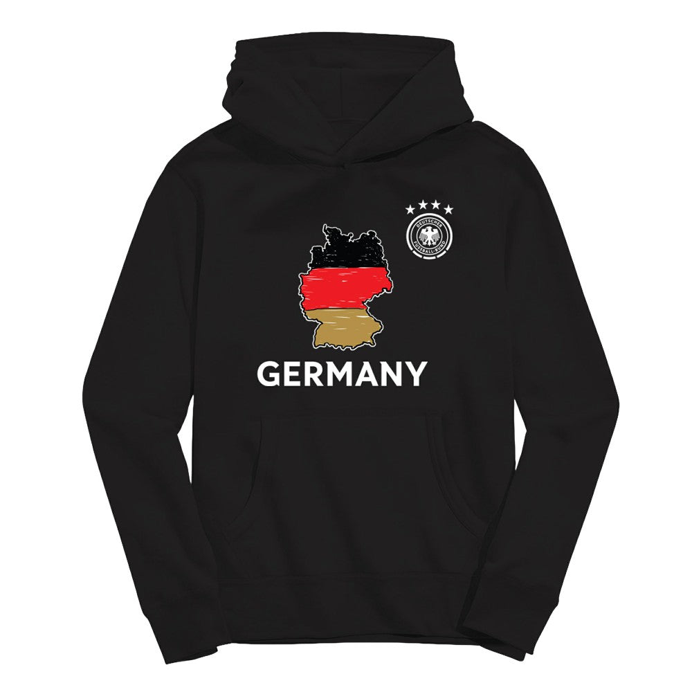 Germany National Team Vive La Fete Youth Map Style Hoodie for sale - Black