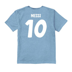Lionel Messi Argentina National Team Vive La Fete Youth Player Name & Number Color Badge T-Shirt