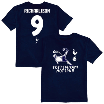 Richarlison Tottenham Hotspur Vive La Fete Toddler Player Name & Number Chilena Style T-Shirt Sale - Navy