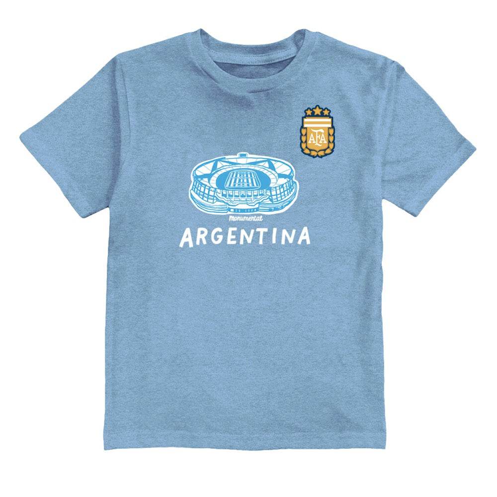 Lionel Messi Argentina National Team Vive La Fete Youth Player Name & Number Stadium Style T-Shirt