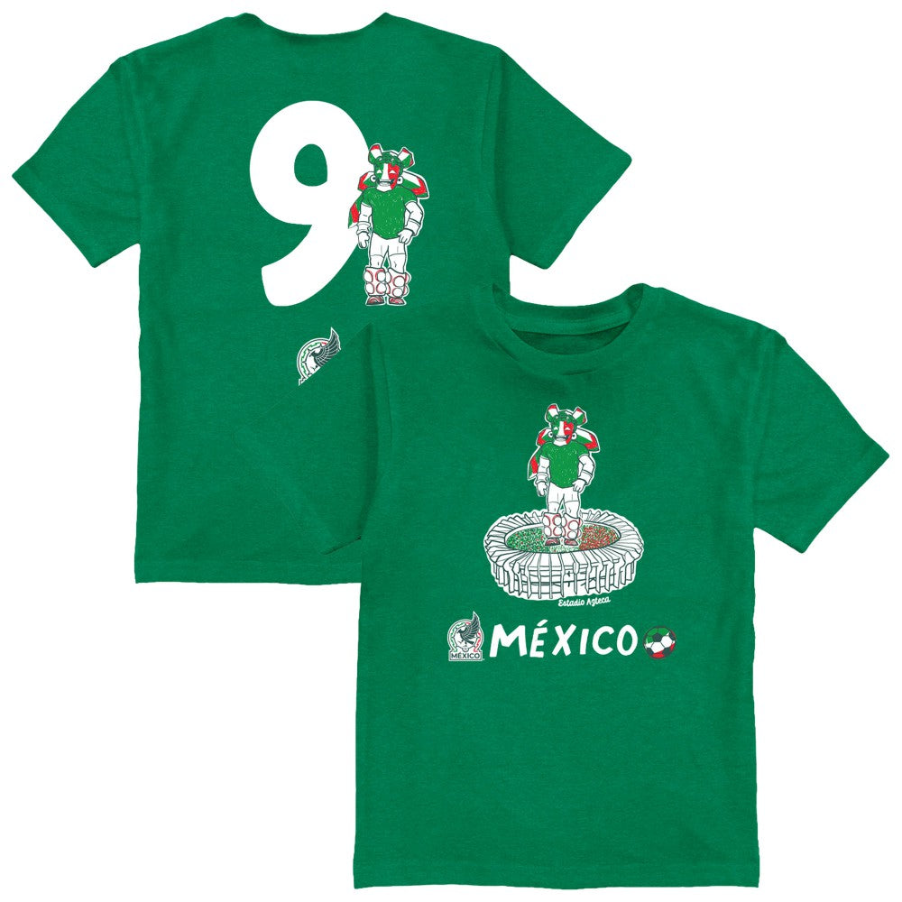 Raúl Jiménez Mexico National Team Vive La Fete Youth Player Name & Number Stadium Style T-Shirt