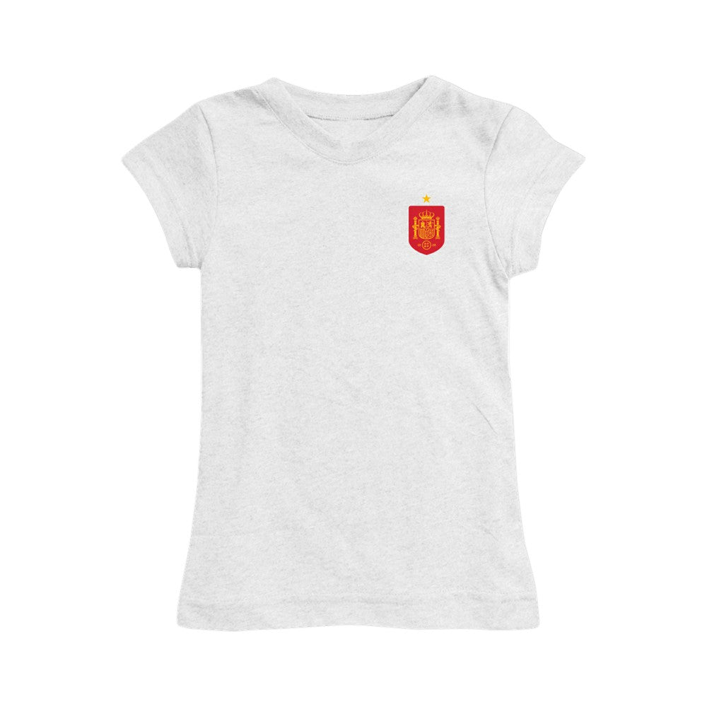 Spain National Team Vive La Fete Girls Youth Impressions Artwork Fitted T-Shirt