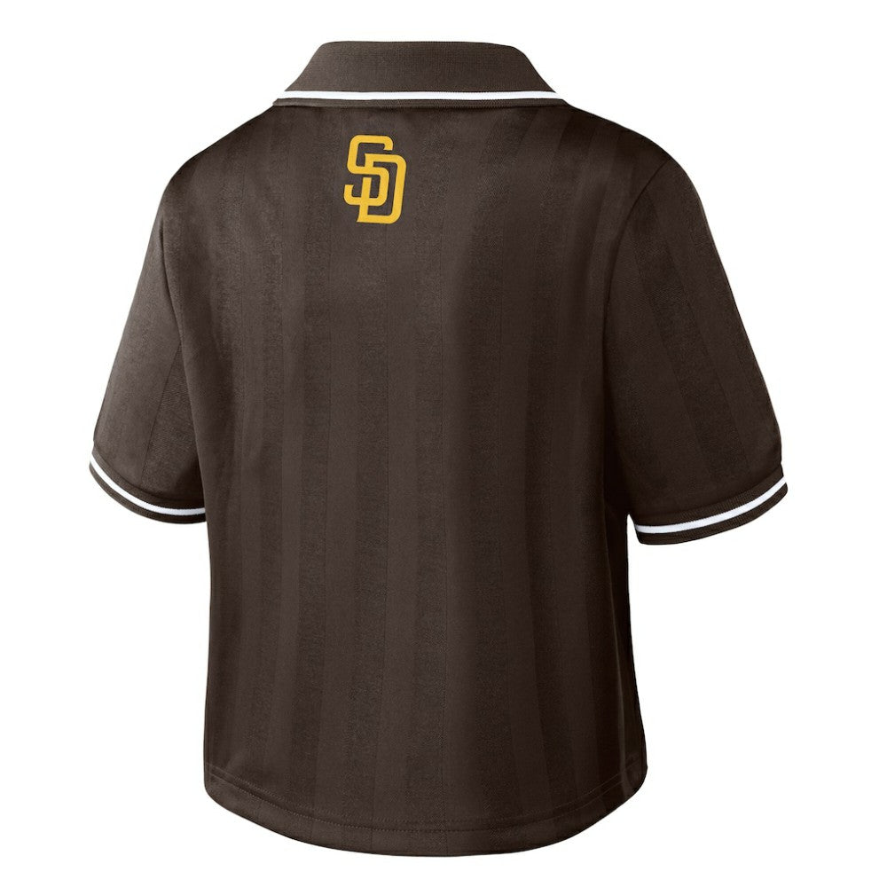 San Diego Padres WEAR by Erin Andrews Women's Cropped Polo - MLB