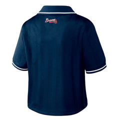 Atlanta Braves WEAR by Erin Andrews Women's Cropped Polo - MLB
