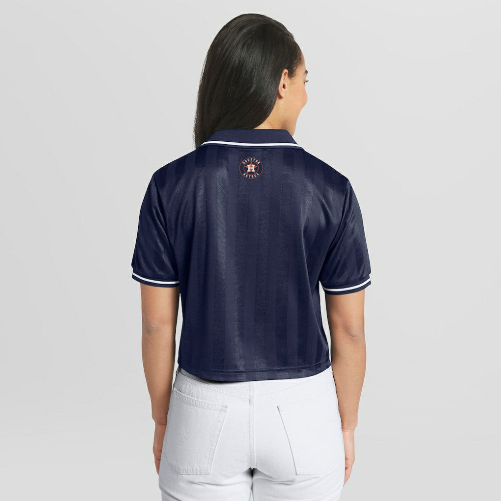 Houston Astros WEAR by Erin Andrews Women's Cropped Polo - MLB
