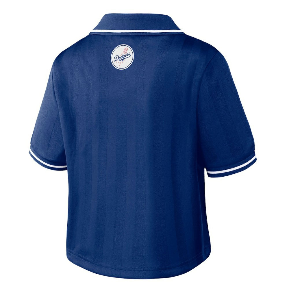 Los Angeles Dodgers WEAR by Erin Andrews Women's Cropped Polo - MLB