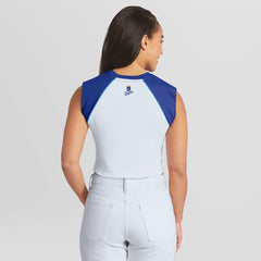 Kansas City Royals WEAR by Erin Andrews Women's Cooperstown Cropped Raglan Tank Top - MLB Tanks
