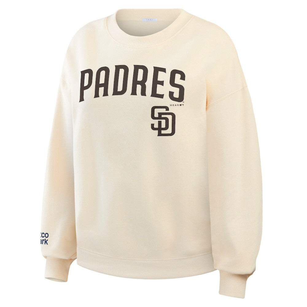 San Diego Padres WEAR by Erin Andrews Women's Heavyweight Crew Neck Sweatshirt - MLB Sweatshirts