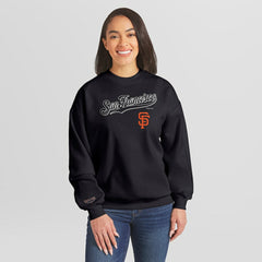 San Francisco Giants WEAR by Erin Andrews Women's Heavyweight Crew Neck Sweatshirt - MLB Sweatshirts
