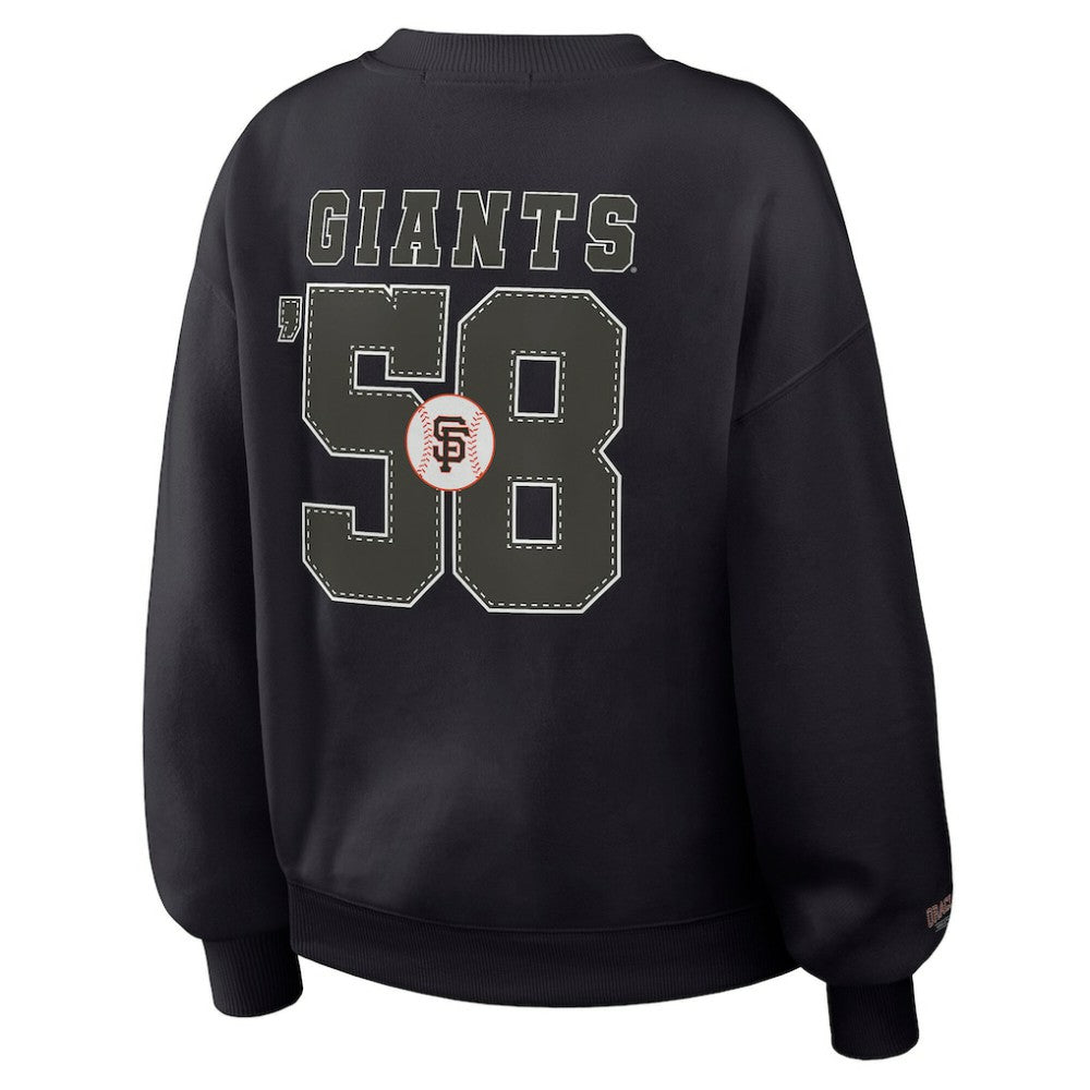San Francisco Giants WEAR by Erin Andrews Women's Heavyweight Crew Neck Sweatshirt - MLB Sweatshirts