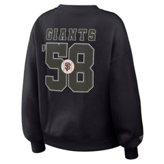 San Francisco Giants WEAR by Erin Andrews Women's Heavyweight Crew Neck Sweatshirt - MLB Sweatshirts