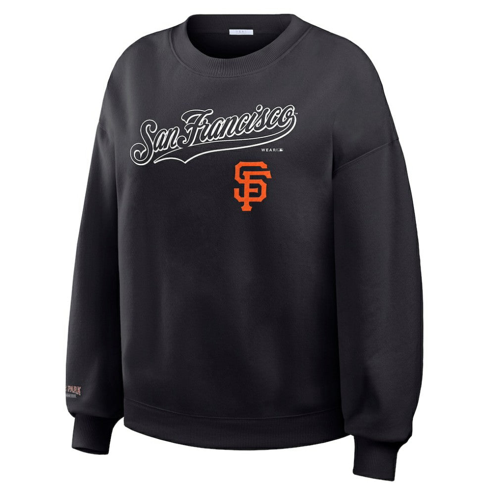 San Francisco Giants WEAR by Erin Andrews Women's Heavyweight Crew Neck Sweatshirt - MLB Sweatshirts