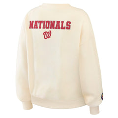 Washington Nationals WEAR by Erin Andrews Women's Heavyweight Crew Neck Sweatshirt - MLB Sweatshirts