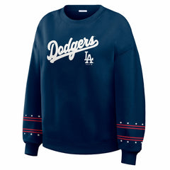 Los Angeles Dodgers WEAR by Erin Andrews Women's Americana Heavyweight Fleece Sweatshirt - MLB Sweatshirts