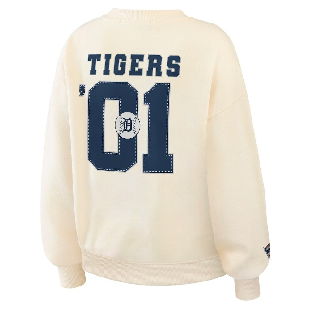 Detroit Tigers WEAR by Erin Andrews Women's Heavyweight Crew Neck Sweatshirt - MLB Sweatshirts