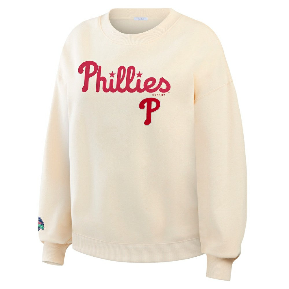 Philadelphia Phillies WEAR by Erin Andrews Women's Heavyweight Crew Neck Sweatshirt - MLB Sweatshirts